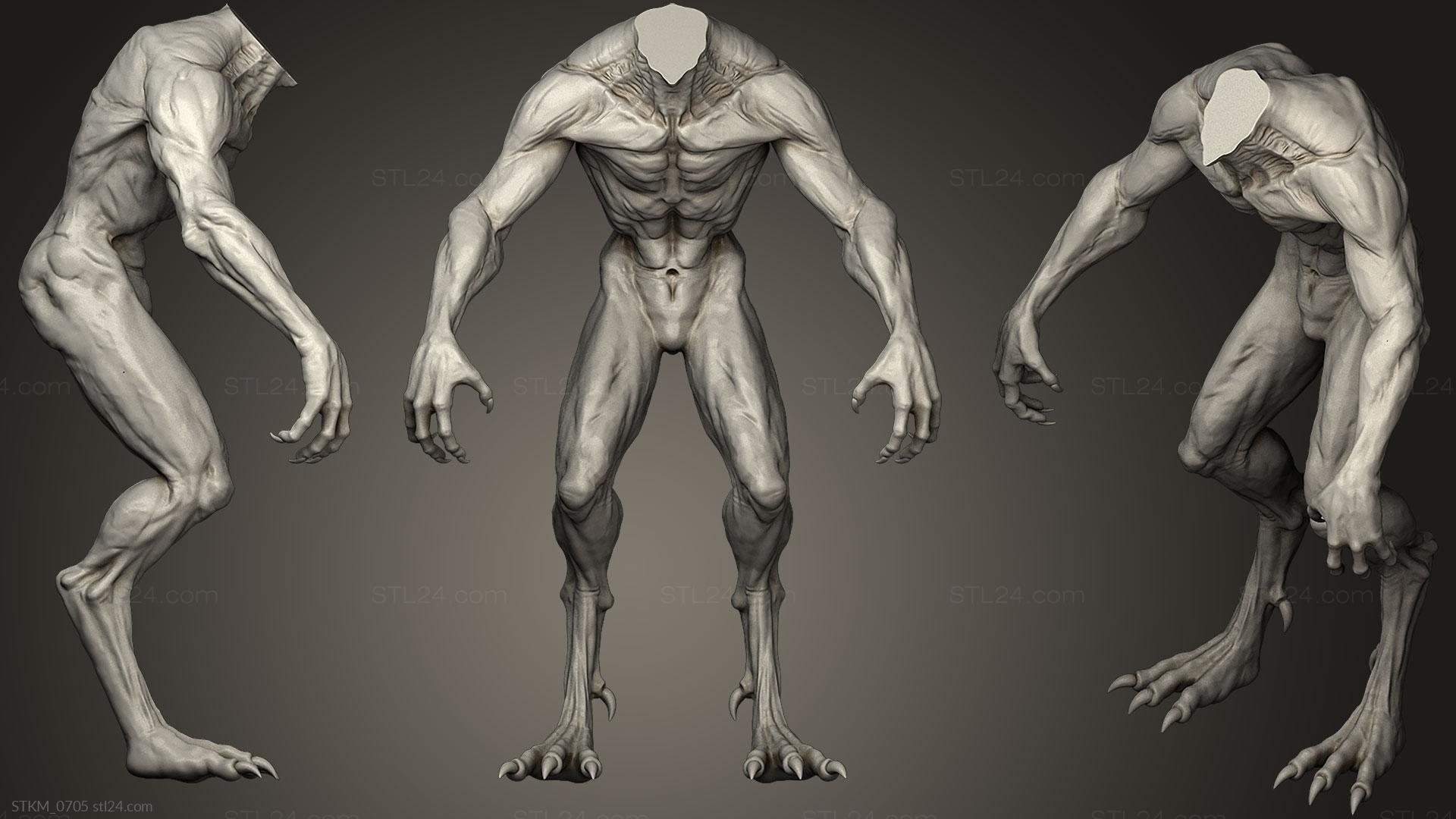 Figurines heroes, monsters and demons - Body Sculpt 10, STKM_0705. 3D stl  model for CNC